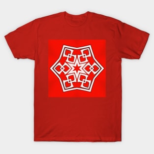 Bright Red Kaleidoscope Pattern (Seamless) 16 T-Shirt